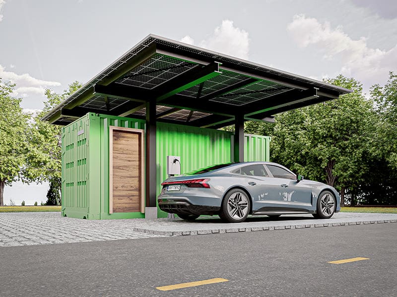 solar panel ev charging station-aegen